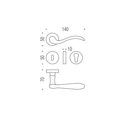 Дверная ручка Colombo HEIDI CD31RSB.BR бронза