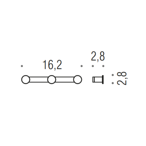Крючок COLOMBO DESIGN MINI CD117.NM тройной цвет черный матовый