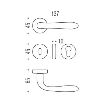 Дверная ручка Colombo ROBOT CD41 R.NM черный матовый