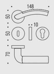 Дверная ручка Colombo MILLA LC31R золото/золото матовое