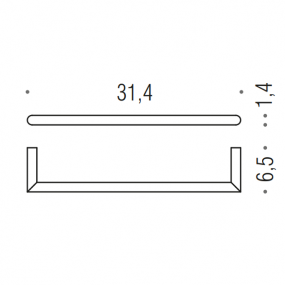 Полотенцедержатель COLOMBO DESIGN MINI B4009.NM широкий цвет черный матовый