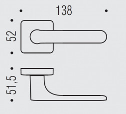 Дверная ручка Colombo Design ONE Q CC21RSB.C04 серебро