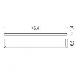 Полотенцедержатель COLOMBO DESIGN MINI B4010.NM широкий цвет черный матовый