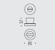 Фиксатор сантехнический Colombo Rosetta JP19BZG графит матовый