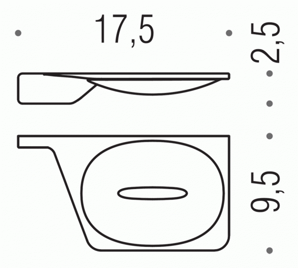 Мыльница COLOMBO DESIGN ALIZE B2501.DX настенная