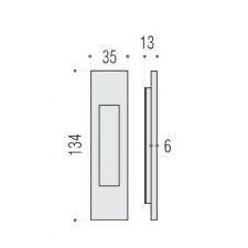 Ручка Colombo ID411 для раздвижной двери винтаж матовый