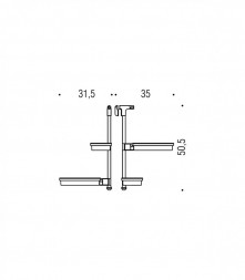 Полочка корзинка COLOMBO DESIGN ANGOLARI B9710 двойная