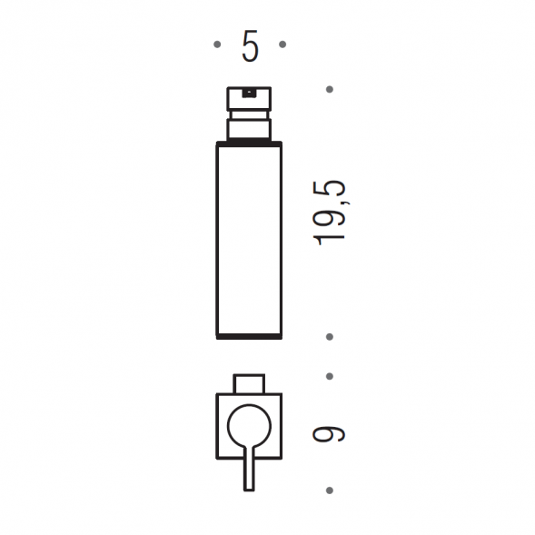 Дозатор COLOMBO DESIGN MINI Q B9343.OM настенный цвет золото матовое