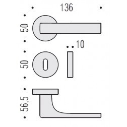 Дверная ручка Colombo ROBOCINQUE ID61RSB хром