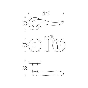 Дверная ручка Colombo PETER ID11RSB бронза