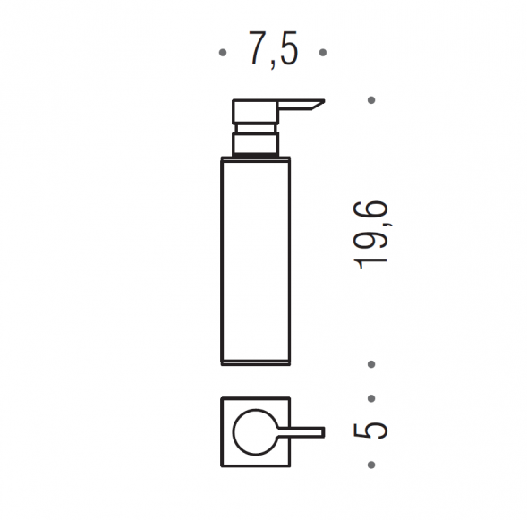 Дозатор COLOMBO DESIGN MINI Q B9344.OM настольный цвет золото матовое