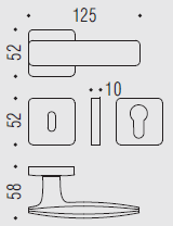 Дверная ручка Colombo BOLD PT11R хром