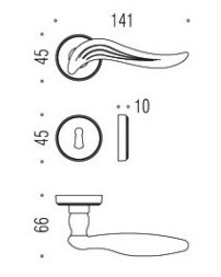 Дверная ручка Colombo PIUMA AR11R золото