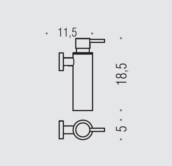 Дозатор COLOMBO DESIGN PLUS W4981.NM настенный