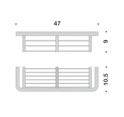 Полочка корзинка COLOMBO DESIGN LULU B6233 одинарная