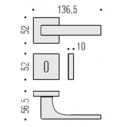 Дверная ручка Colombo ROBOCINQUE S ID71RSB графит матовый