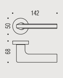 Дверная ручка Colombo GIRA JM11RSB винтаж