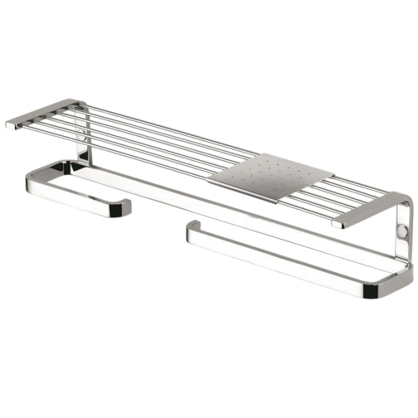 Полочка COLOMBO DESIGN TIME W4276.SX с бумагодержателем с полотенцедержателем с металлической полочкой