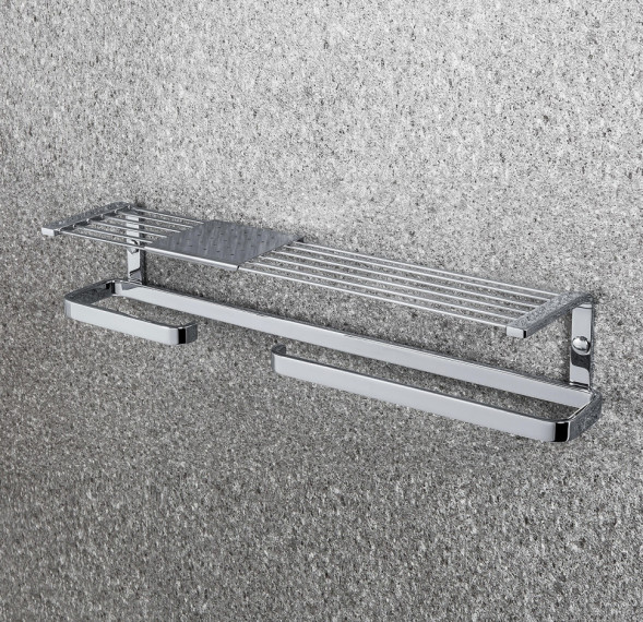 Полочка COLOMBO DESIGN TIME W4276.SX с бумагодержателем с полотенцедержателем с металлической полочкой