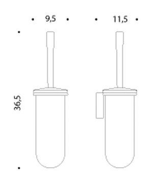 Ершик COLOMBO DESIGN LUNA B0107 настенный
