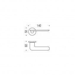 Дверная ручка Colombo SLIM FF11RSB хром
