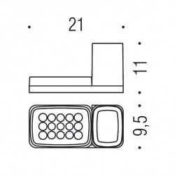 Стакан с мыльницей COLOMBO DESIGN TIME W4272 настенный