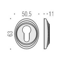 Накладка под цилиндр Colombo Rosetta DB13 хром