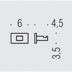 Крючок COLOMBO DESIGN LOOK LC27.NM одинарный