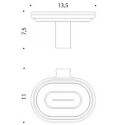 Мыльница COLOMBO DESIGN LUNA B0101 настенная