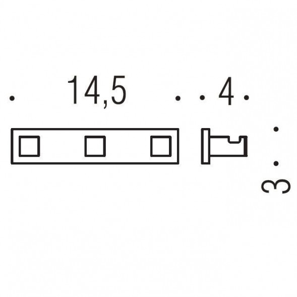 Крючок COLOMBO DESIGN LOOK LC37 тройной
