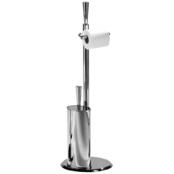 Стойка COLOMBO DESIGN ISOLE B9407N напольная с держателем туалетной бумаги и ершиком