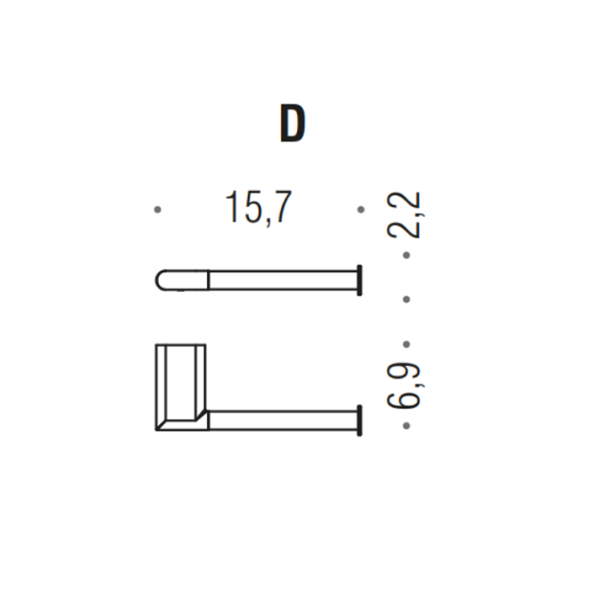 Держатель туалетной бумаги COLOMBO DESIGN MINI B4008DX без крышки правый цвет хром