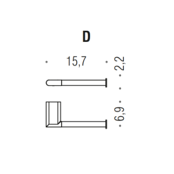Держатель туалетной бумаги COLOMBO DESIGN MINI B4008DX.NM без крышки правый цвет черный матовый