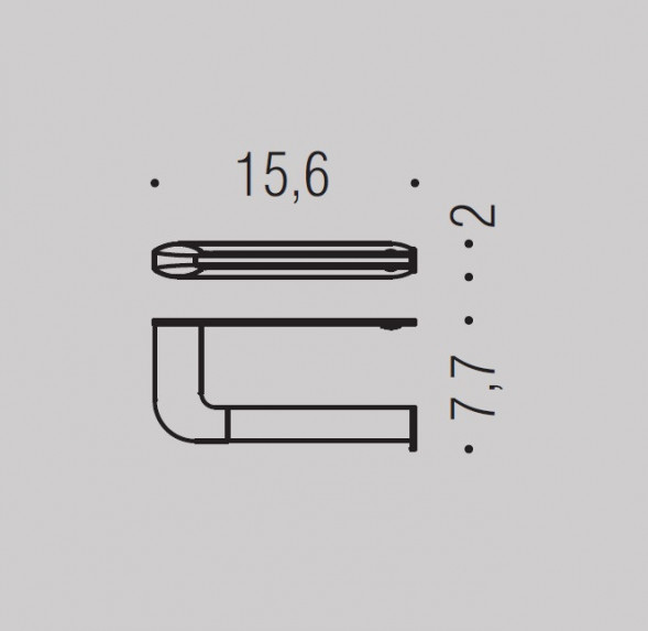  Держатель туалетной бумаги COLOMBO DESIGN TRENTA B3008.GM без крышки оборачиваемый