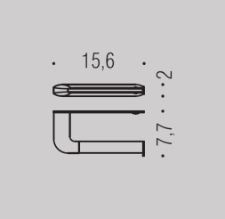 Держатель туалетной бумаги COLOMBO DESIGN TRENTA B3008.NM без крышки оборачиваемый