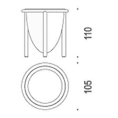 Стакан COLOMBO DESIGN KHALA B1841 настольный