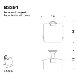 Держатель туалетной бумаги COLOMBO DESIGN HERMITAGE B3391.OA с крышкой
