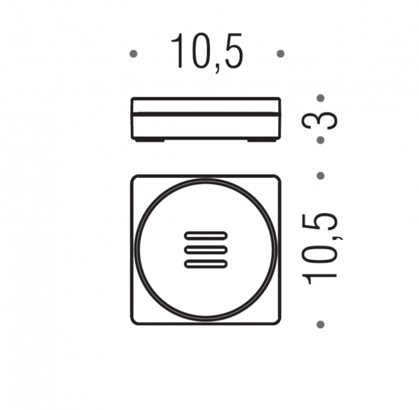 Мыльница COLOMBO DESIGN MINI Q B5040.OM настольная цвет золото матовое