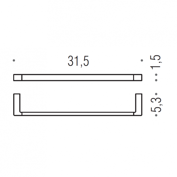 Полотенцедержатель COLOMBO DESIGN MINI Q B5009 широкий цвет хром