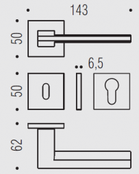 Дверная ручка Colombo ELECTRA MS11R хром