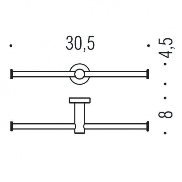  Держатель туалетной бумаги COLOMBO DESIGN PLUS W4990.NM двойной без крышки