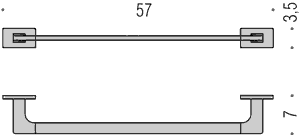 Полотенцедержатель COLOMBO DESIGN LOOK B1610.BM широкий