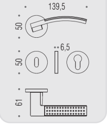 Дверная ручка Colombo TRAMA LC81R хром матовый/хром