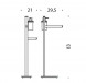 Стойка COLOMBO DESIGN UNITS B9119.D напольная с полотенцедержателем с дозатором с держателем туалетной бумаги