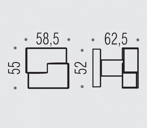 Дверная ручка Colombo Design CUT MS 15 хром матовый в комплекте с накладками под ключ для межкомнатных дверей