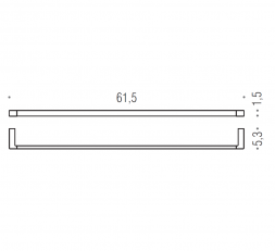 Полотенцедержатель COLOMBO DESIGN MINI Q B5011.NM широкий цвет черный матовый