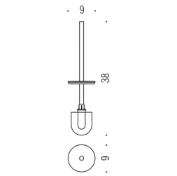 Запасная щётка с крышкой для туалетного ёршика Colombo Planets B9868