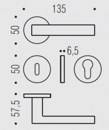 Дверная ручка Colombo ELLE BD11RSB графит