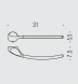 Полотенцедержатель COLOMBO DESIGN MELO B1211