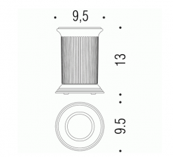 Стакан COLOMBO DESIGN HERMITAGE B3341 BR настольный